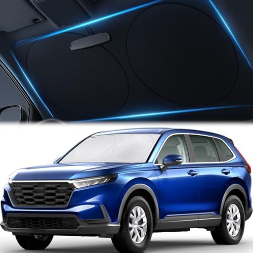Magnelex Car Windshield Sunshade | Innovative No-Light-Pass Technology for Maximum Protection | Foldable Sun Shade Keeps Your Vehicle Cool | Fit for Cars, Trucks, and SUVs | Large (63 x 33.8 in)
