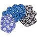 Teamoy 10pcs Cloth Panty Liners, Reusable Sanitary Pads with Wet Bag, Washable Cloth Menstrual Pads with Charcoal Absorbency Layers (Plant Styles, 3pcsx7.9 Purple+4pcsx10 Blue+3pcsx11.6 Brown)