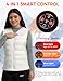 TODWARM Women's Heated Vest 15 Heating Zones, V-neck Sleeveless Electric Warming Coat Rechargeable Winter Outerwear for Hiking Hunting Outdoor Work, White, M