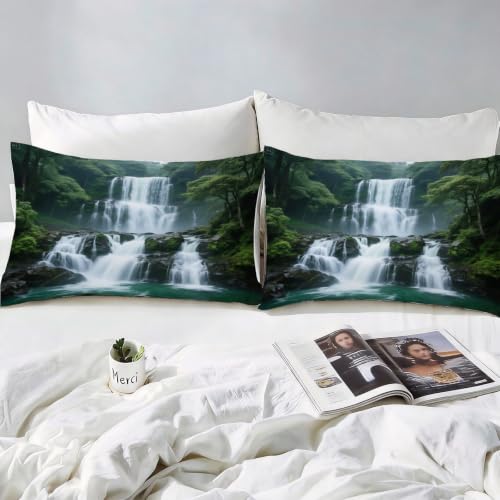 Parure de lit forêt microfibre 200x200 aux finitions soignées de luxe - 4