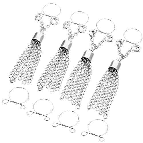 2 pares de anéis falsos para mamilo com clipe para mamilo e grampos para mamilo sem piercing para ma