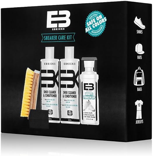 EBkicks Shoe Cleaner Kit with Bottle and Brush + 2 sponge