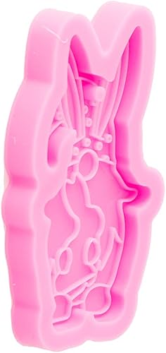 Miniatura 3 de Llavero con forma de conejo de Pascua brillante brillante, molde de decoración de molde de silicona, arcilla polimérica, collar hecho a mano,