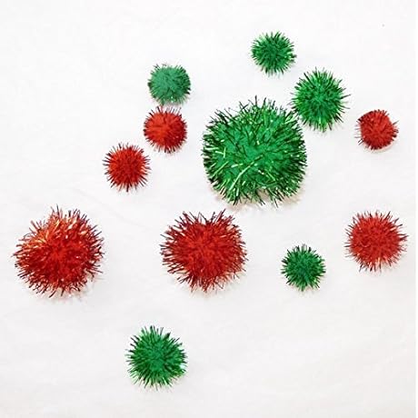 Crafters Square Holiday Craft Tinsel Sparkle Pom-Poms: Add Festive Cheer to Your Creations