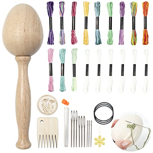 Laikoutd Huevos Darning Huevo Construcción 2 Piezas con Costuras Calcetines Darning Kits Herramientas Costura para Hogar Dispositivo Reparación Madera Huevo Daring Huevo Y Kits