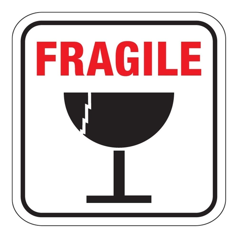 5000pcs/lot 3x3cm FRAGILE adhesive Shipping Label/Sticker Scrapbooking Stickers All-Purpose