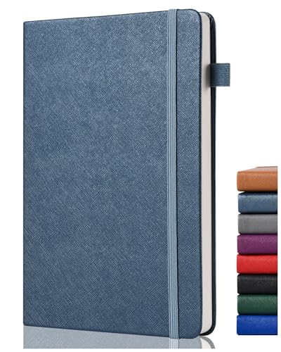 Dotted Journal - A5 Dotted Notebook 140GSM Thick Paper, Dotted Journal with 152 Pages, Back Pocket, Pen Holder, 2 Mark Ribbons, Hardcover Dot Grid Journal for Planning, Notes, Study, Drawing