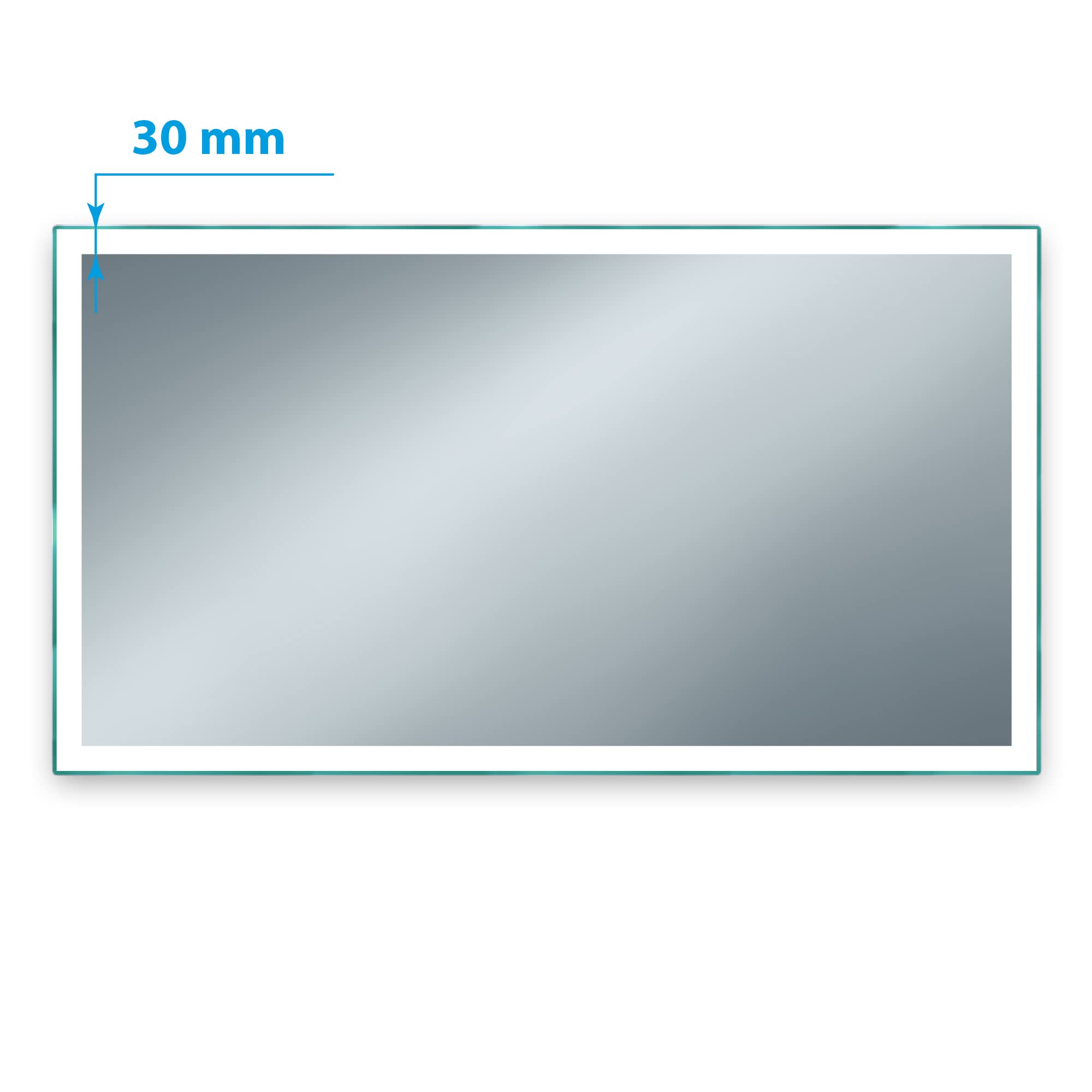 SARAR Badspiegel Spiegel Badezimmerspiegel mit LED-Beleuchtung 100x70cm Made in Germany Wandspiegel Mirror Spiegel Bad mit Licht nach Maß Designo MA4110