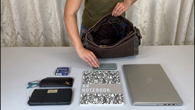 Katana Square Laptop Tas 2 Vaks 15,6 Cognac – - Bags, Travel & More