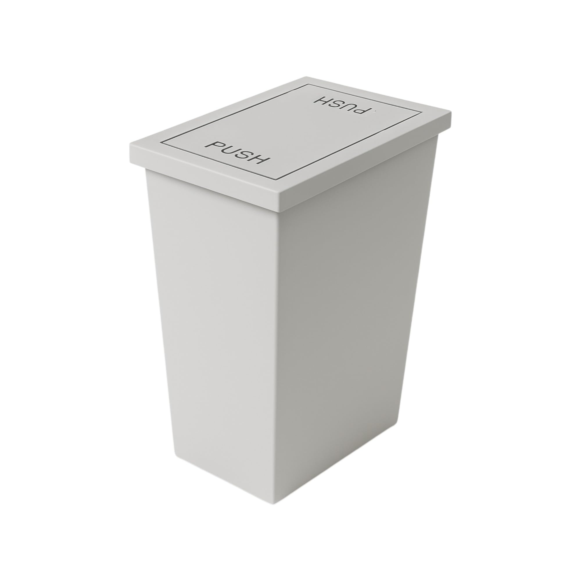Chabrias Ltd Grey, 20 Litre Slim Swing Bin with Push Lid – Compact & Stylish Waste Bin for Home, Office, or Commercial Use