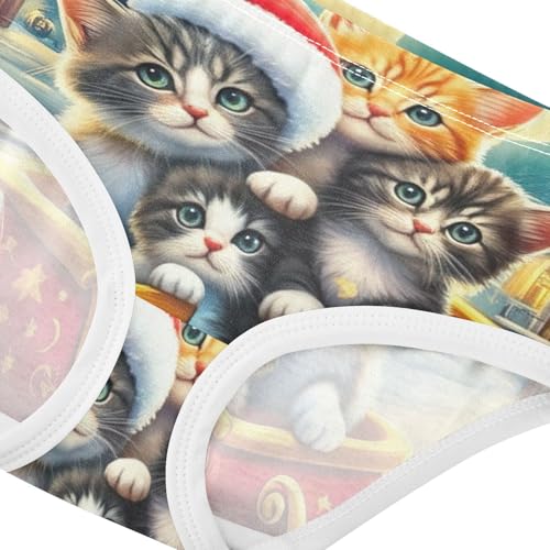 Cute Kittens Red Sleigh Toddler Underwear Floral 2t Cotton Panties Little Girl Pattern Undies Kids Briefs4