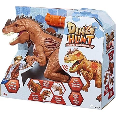 RELSY Dino Hunt - Robot Dinosaur Target Shooting Game For Kids With Infra-red Laser Gun, Walking Dinosaur, Realistic Roaring, Blaster Sounds Up to 4.5 Meter / 15 Foot Range Cover