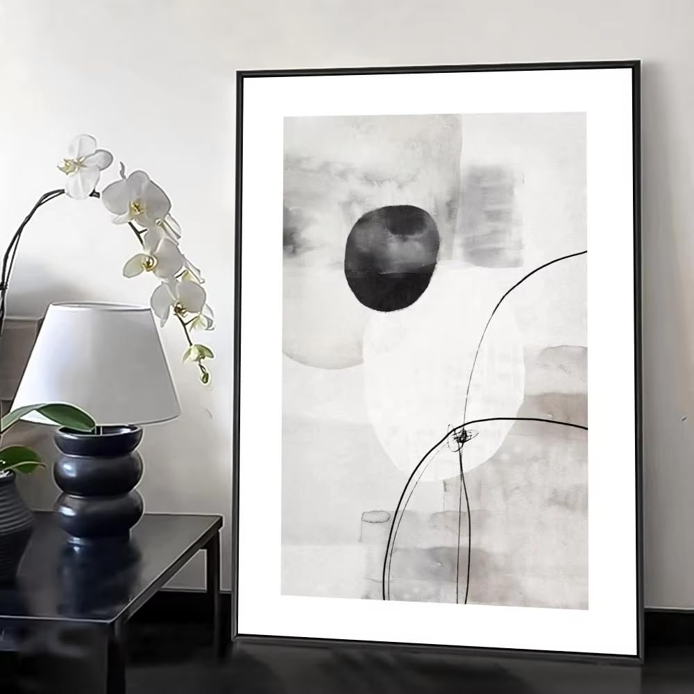 DFZEWKI Black and White Artwork Poster Contemporary Aesthetic Art Minimalist Wall Decor for Modern Home Creative Spaces(50x70cm(20x28in)/No frame)