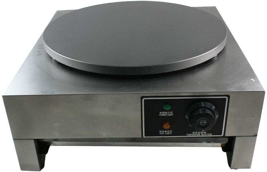 LFJD 3000W 15.7" Electric Crepe Maker Griddle Machine Hot Plate Cooktop Pancake Baker, Temperature adjustable 50-300℃ (122-572℉) US PLUG