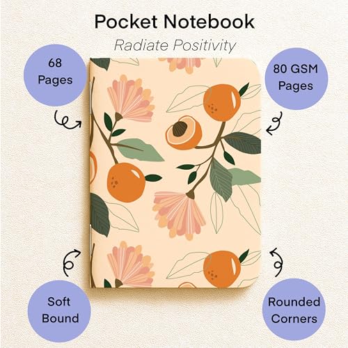Image of KALP A5 Notebook with Pocket Diary Set - 160 Pages, 80 GSM - Ruled, Soft Cover, Combo for Notes, Journaling, Daily Planning, Perfect for Gifting (Radiate Positivity)