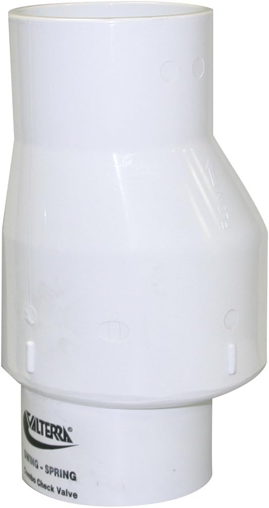 Valterra 200-30 PVC Swing/Spring Combination Check Valve, White, 3" Slip