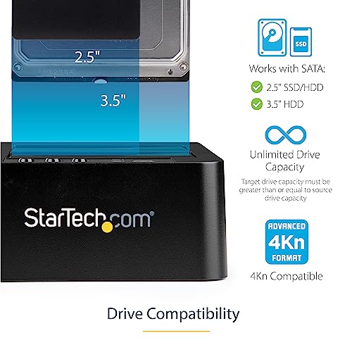 image for StarTech.com Standalone Hard Drive Duplicator, External Dual Bay USB 3