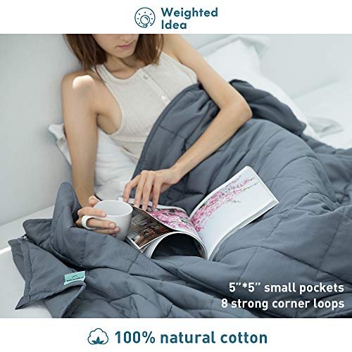 Weighted Idea Cool Weighted Blanket Twin Size 15 Lbs Adults