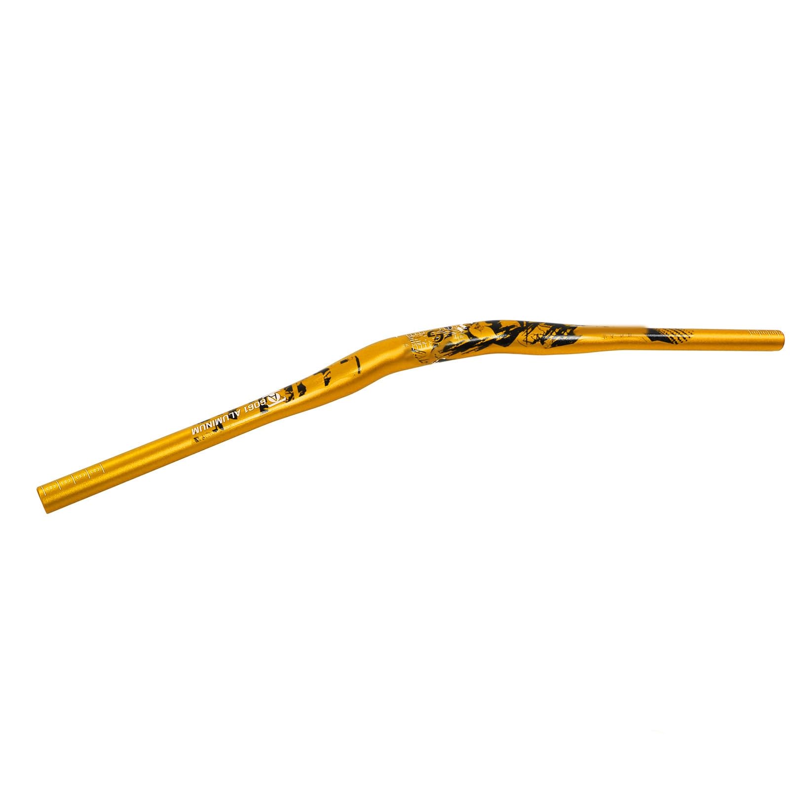 Guidon de vélo extra long 31,8 x 720 mm en alliage d'aluminium, rehausseur pour VTT, vélos de trail et vélo tout-terrain, prise en main confortable (Jaune)