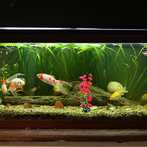 Image of Aquarium Decoration,Aquarium Aquascaping Artificial Plants for Aquarium Fish Tank, 8Inch(Red /Green)