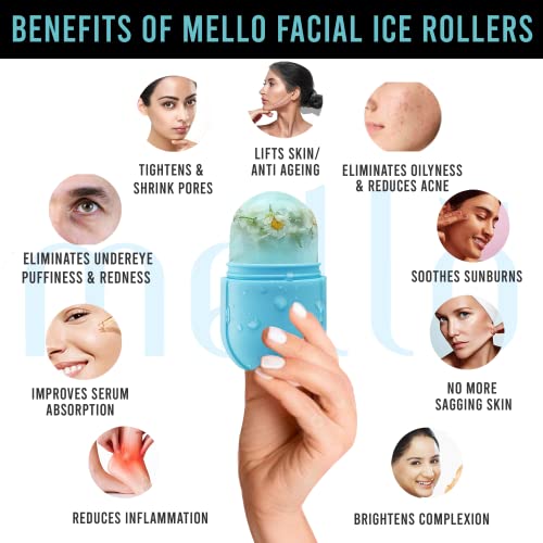 Image of MELLO Ice Roller for Face, Ice Roller for Face Massager, Face Ice Roller to Enhance Skin Glow, Shrink & Tighten Pores, Reusable Facial Ice Roller(Pink,Blue)