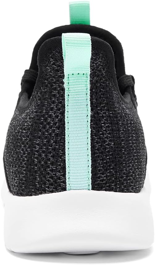 ALEADER Womens Walking Tennis Shoes Slip On Sneakers for Standing All Day Work Light Weight Black Aqua Size 6 US