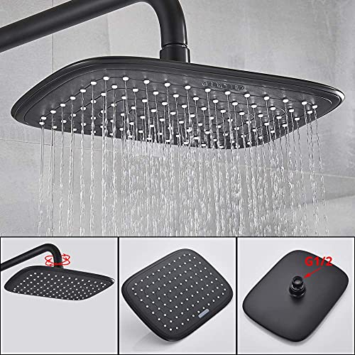 Robinet de douche thermostatique chromé haut de gamme avec ensemble de douche complet mural
