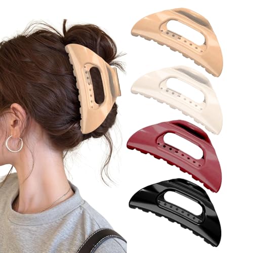 Pinzas para cabello en silicona multicolor Cozy Cloud, pack de 4 unidades miniatura 1