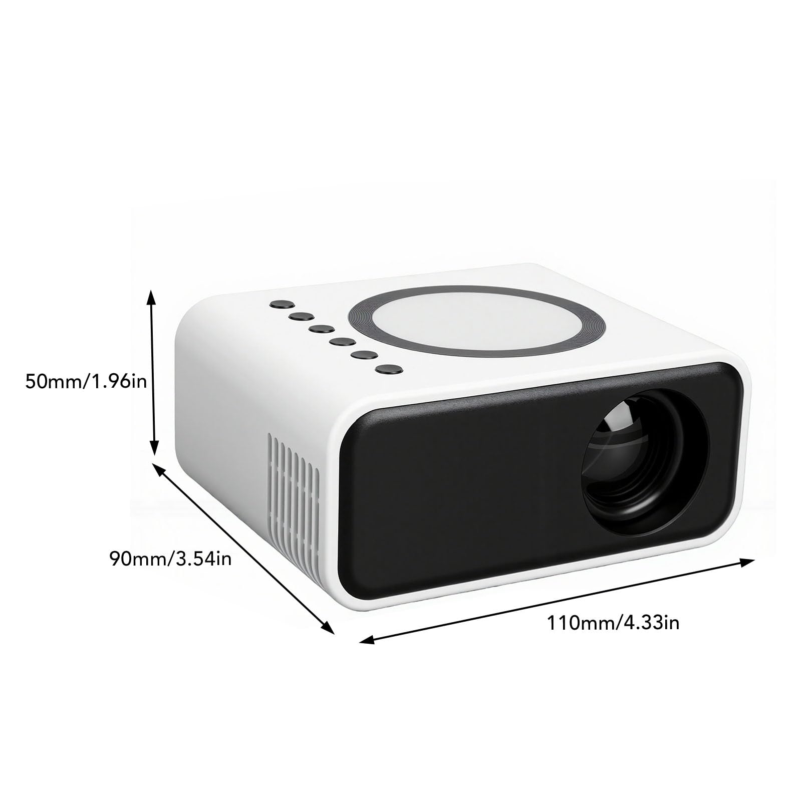 Mini Proyector Portátil, Proyector de Películas LED (Enchufe de