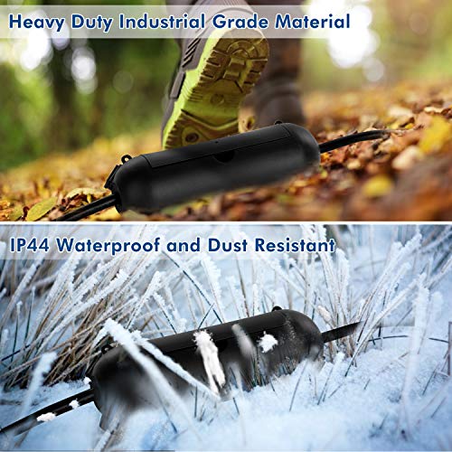 Restmo 2 Pack Compact Outdoor Extension Cord Cover, Ip44 Waterproof Box And Safety Housing Case, Ideal To Protect Outdoor Plugs, Electrical Connections, Holiday Decoration Lights, Size Small, Black #TOP7