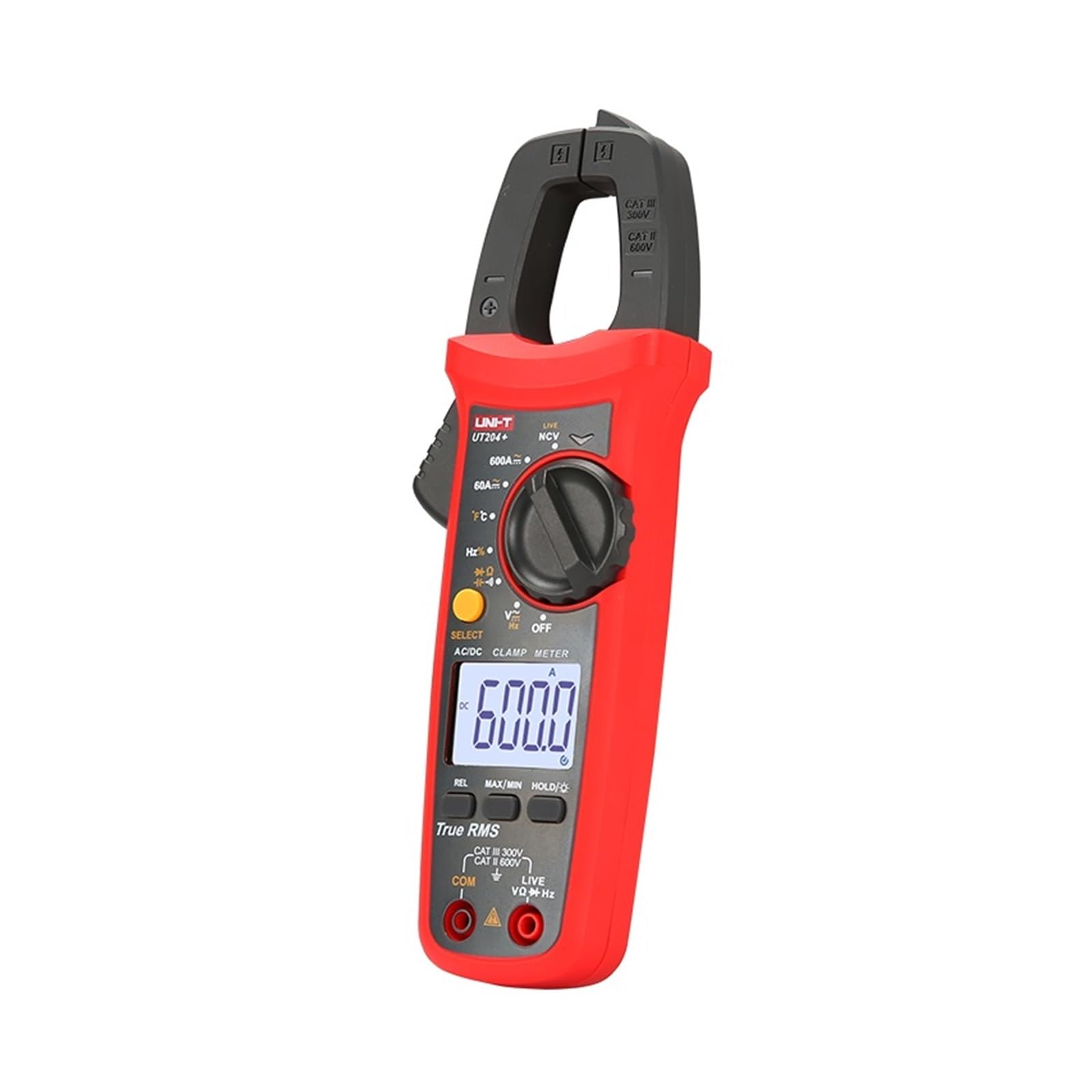 UT204+ UT202A+ 600A Pinza amperometrica digitale True RMS AC DC | Misura corrente AC DC e valori elettrici senza scollegare i circuiti per manutenzione e diagnosi(UT204 Plus)