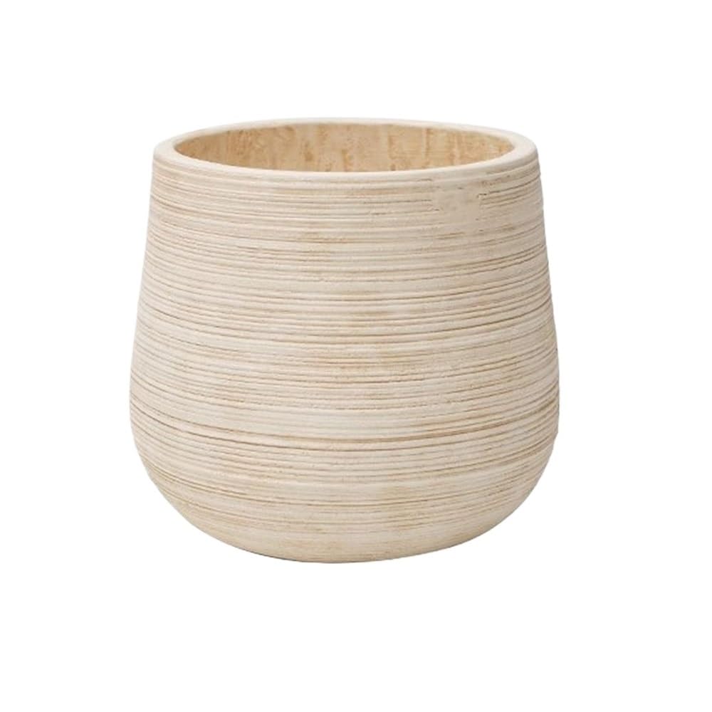 L8p2B5s7 Garden Pots Garden Large Calibre with Stripes Planter Magnesium Clay Flower Pot