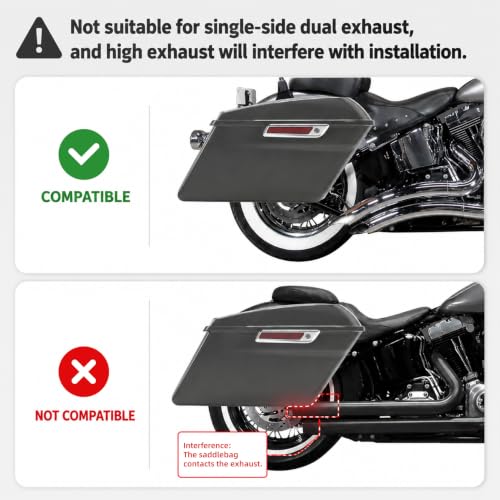 Soportes para alforjas TCMT compatibles Harley Softail 1984-2017 miniatura 2