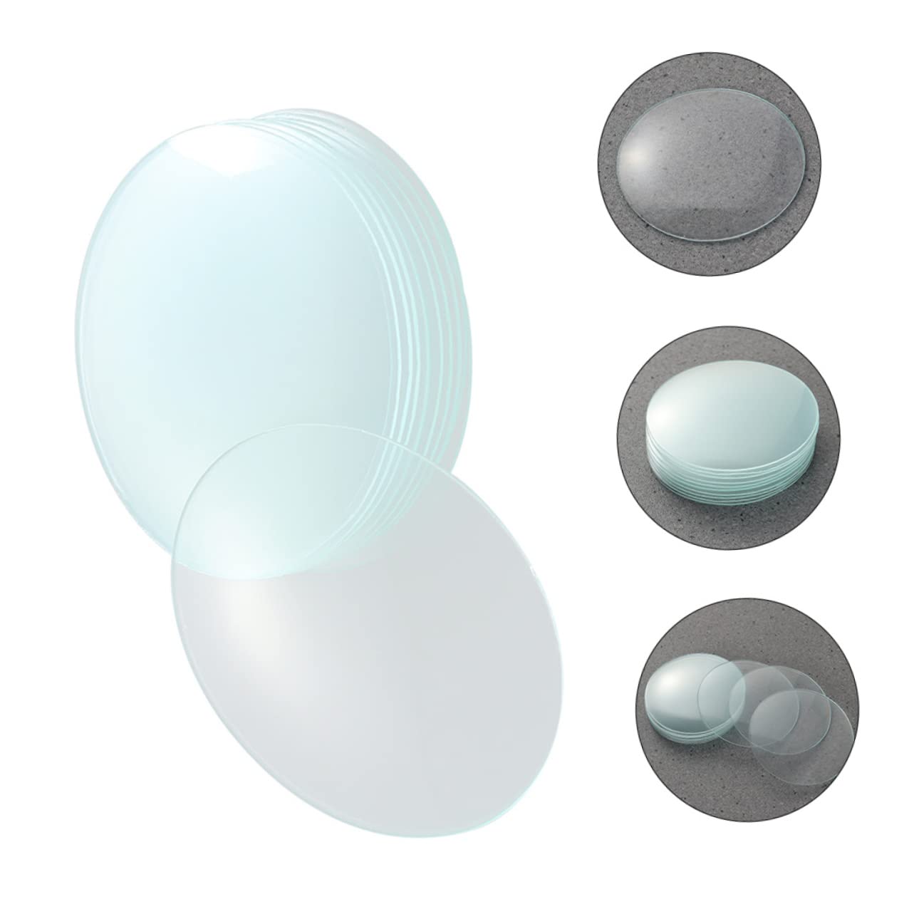 ABOOFAN Coperture in Vetro per Bruciatore da Laboratorio 10 Pezzi, Vetro Sintetico Resistente, per Esperimenti e Uso in Aula, Funziona come Contenitore ed Evaporatore