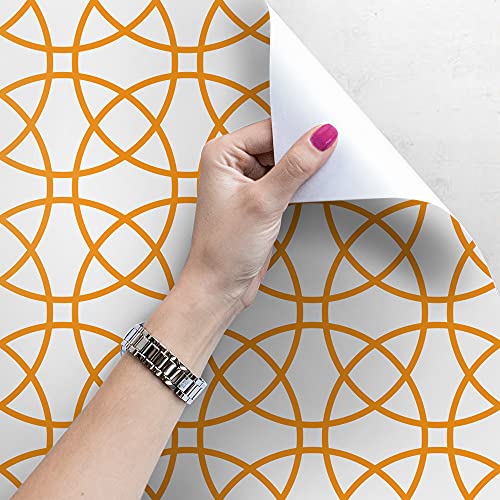 Fotomurale autoadhesivo de círculos naranja 208x146 pegatina impermeable para pared 4