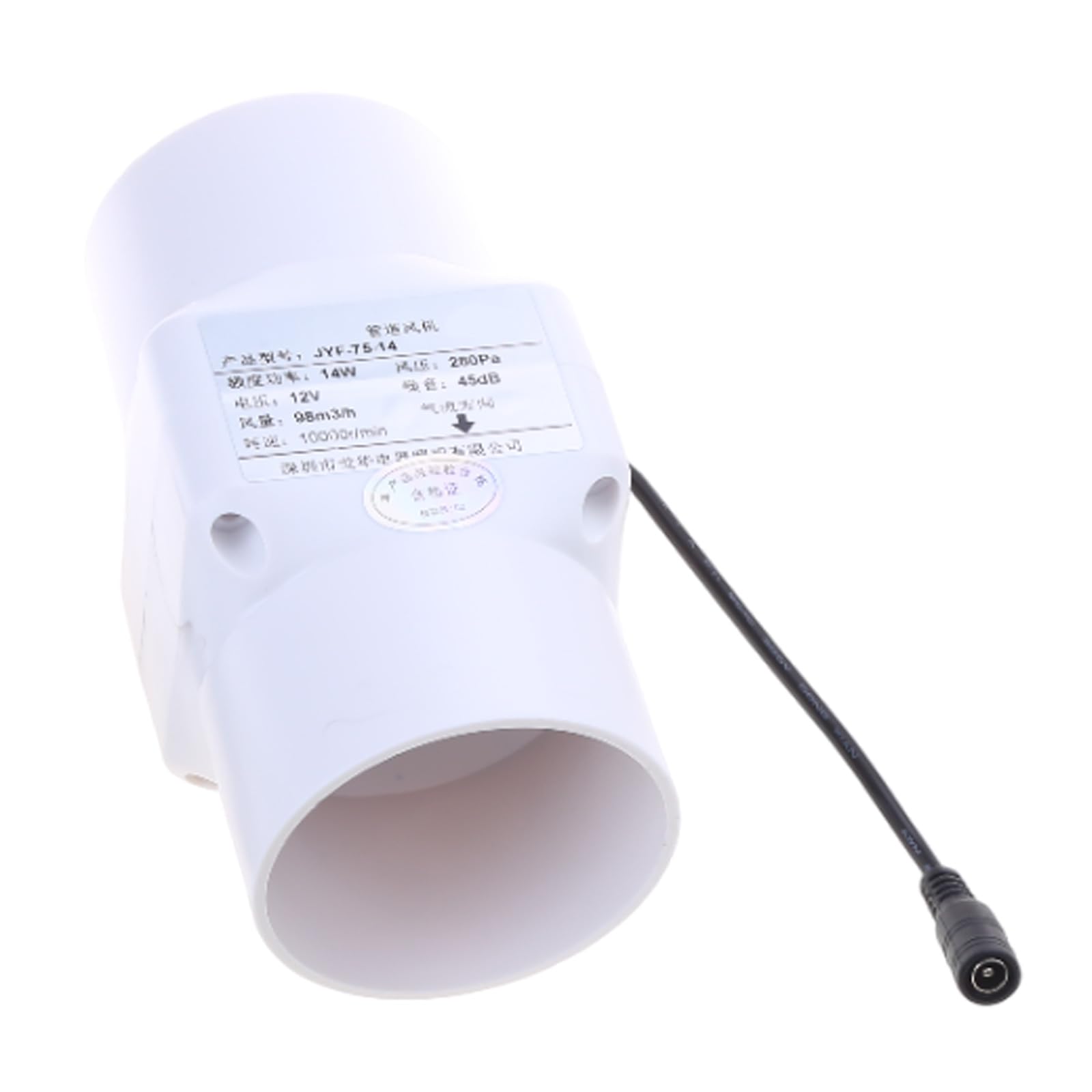 Ventilateur de canal en ligne silencieux 12V de 7,6 cm assurant une circulation d'air maximale