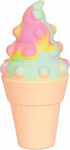 iscream Fidget Fun - Cono de helado de 6 pulgadas para calma y concentración, Rainbow Sherbert