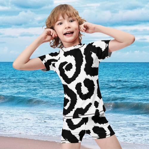 Leopard Dalmatian PrintChildren's Swimsuits Boys Two Piece Suit10-12Y（150cm）3