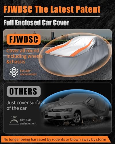 Image of Sliver Full Enclosed Larger SUV Car Cover Universal Fit Tahoe /Traverse,Sienna,BMW X7 /XM,Audi Q6 /Q7,GLS /EQS,Yukon,Lexus LX /TX,GL8,Odyssey,Ford Flex,Durango,Infiniti QX60 /80,EM90,Pacifica