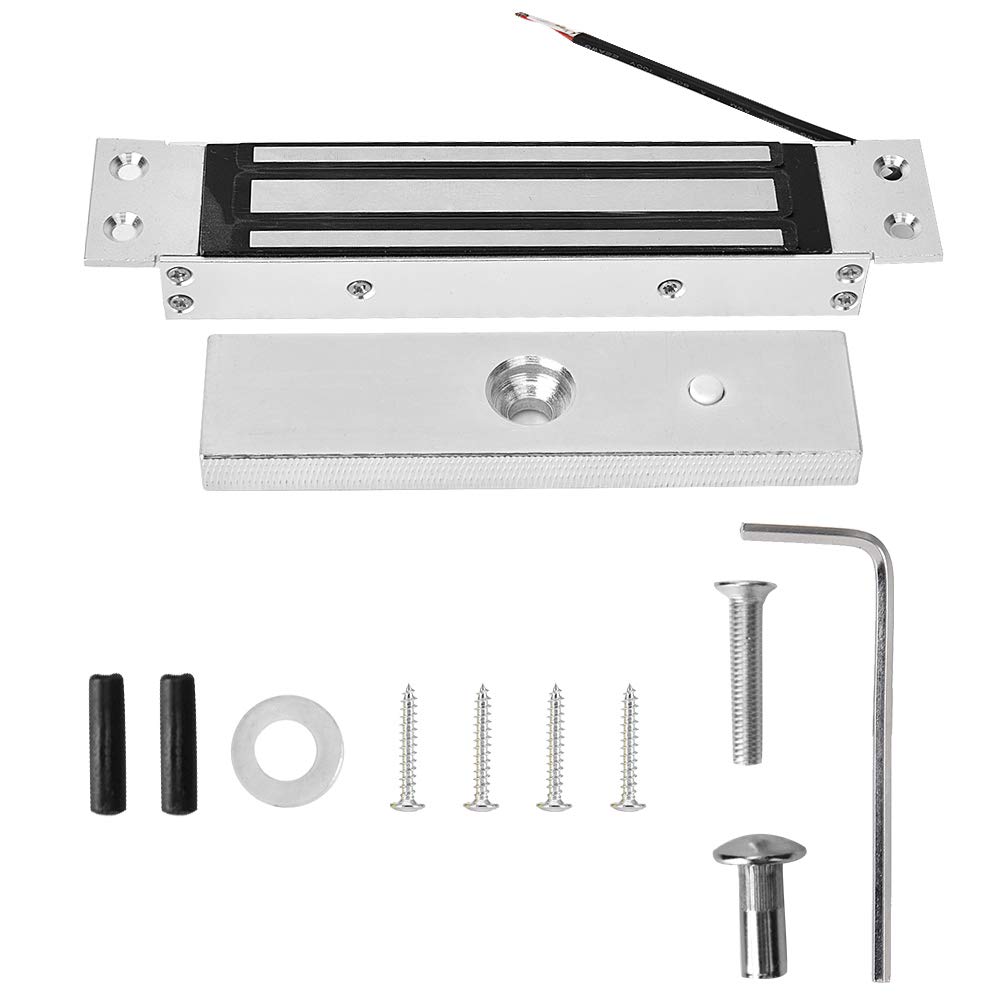 VOBOR Serrure Electrique Magnétique, 180 kg DC 12V Ventouse Electromagnetique Serrure Electrique, Verrouillage de Porte Magnétique pour Système de Contrôle D'accès de Porte