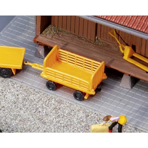 Faller 180991 H0 Bahnsteigwagen, Orange 2er Bausatz