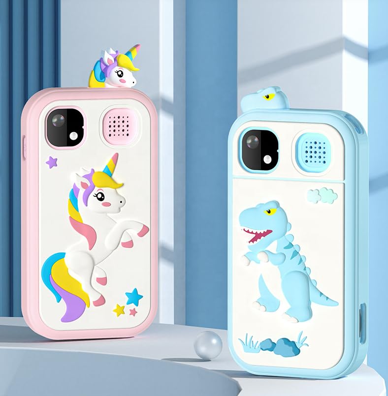 Image of Kids Touchscreen Smartphone Toy with 2.4 inch Color Screen-1080P- MP3 Music Player- in Built Games & Wallpapers (Pink)