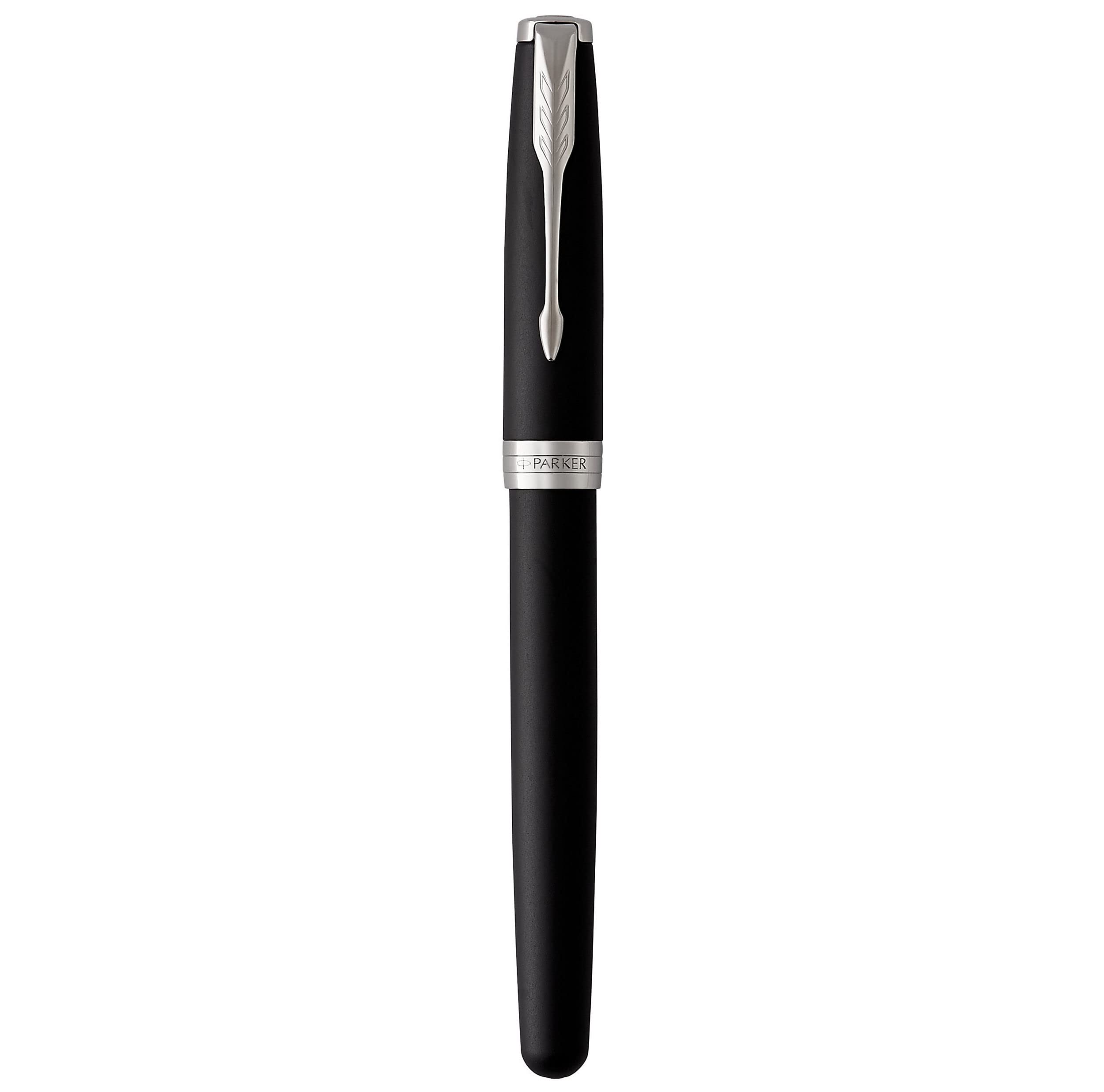 Parker Sonnet stylo plume | laque noir mat avec attributs palladium | plume moyenne | coffret cadeau