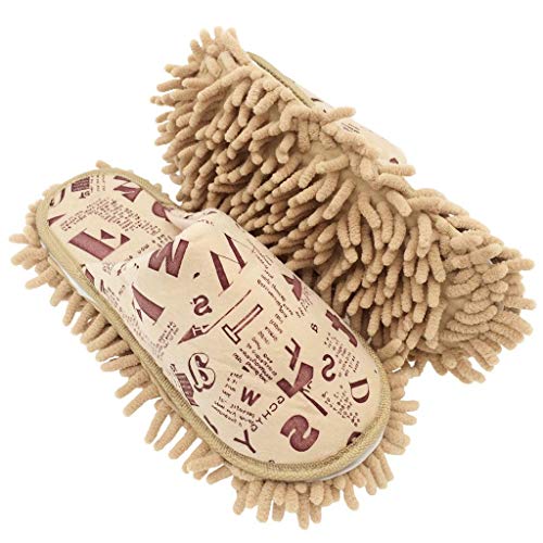 Image of Selric Super Chenille Microfiber Washable Mop Slippers Shoes, Detachable Mopping Shoes, Floor Dust Dirt Hair Cleaner, Multi-sizes Multi-Colors Available