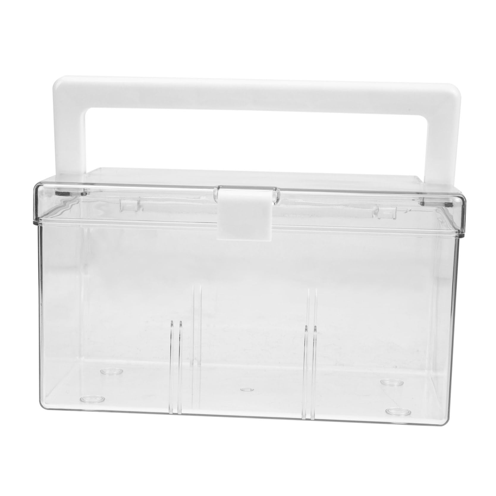 Scatola Porta Medicinali Trasparente Con Maniglia Organizer Portatile Per Pronto Soccorso Per Casa Ufficio e Viaggi Design Leggero e Spazioso