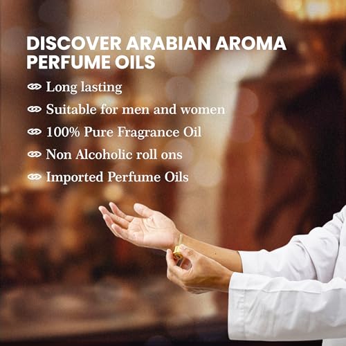 Image of Arabian Aroma Badee Al Attar | Saffron & Oud Perfume Fragrance | Alcohol-Free, Long-Lasting | 100% Pure Perfume | Ittar For Men | Fresh Oriental Attar for Men (6ml)