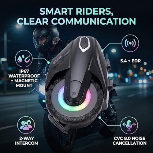 Intercomunicador de conduccion nocturna Bluetooth 5.4 con cancelacion CVC 4