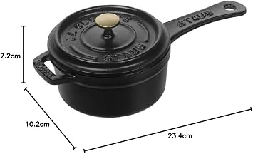 Staub Small Sauce Pan Black 10cm Small one-handed casting enamel pot Official Japanese product Sauce pan 40509-537