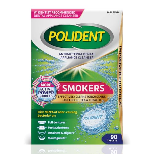 Polident Smokers Antibacterial Dental Appliance...