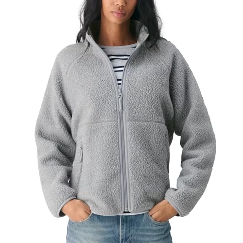 Hixiaohe Womens Fuzzy Fleece Jacket Fall Winter Warm Long Sleeve Sherpa Coats Casual Full Zip Up Outerwear with Pockets